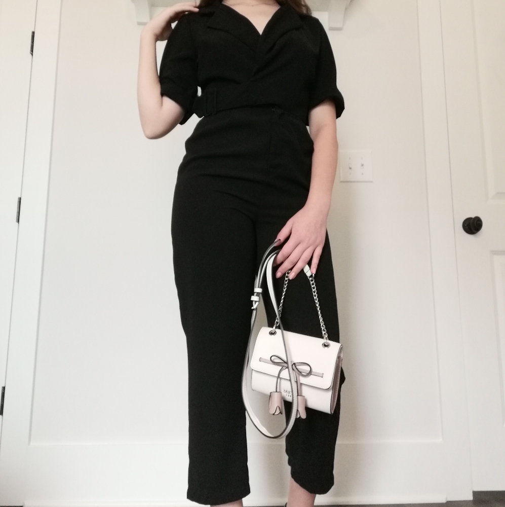 ASOS Black Collared Jumpsuit